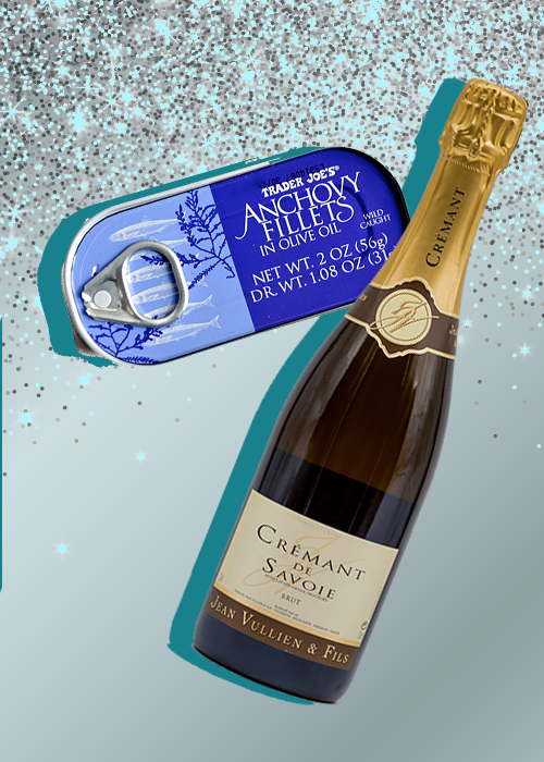 5 Sparkling Wine & Tinned Fish Pairings: Domaine Jean Vullien Crémant de Savoie and Trader Joe’s Anchovy Filets 