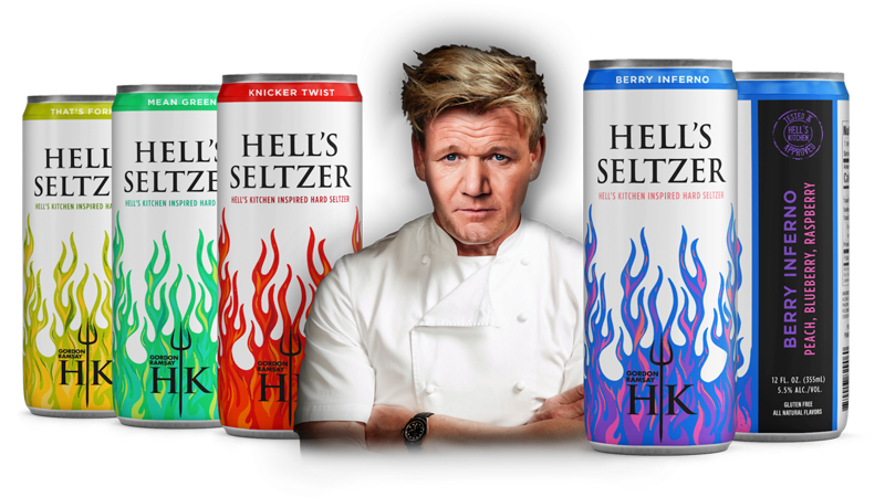 Gordon Ramsay's Hells Seltzer is one of the celebrity hard seltzers signifying the rise in celebrity hard seltzer brands