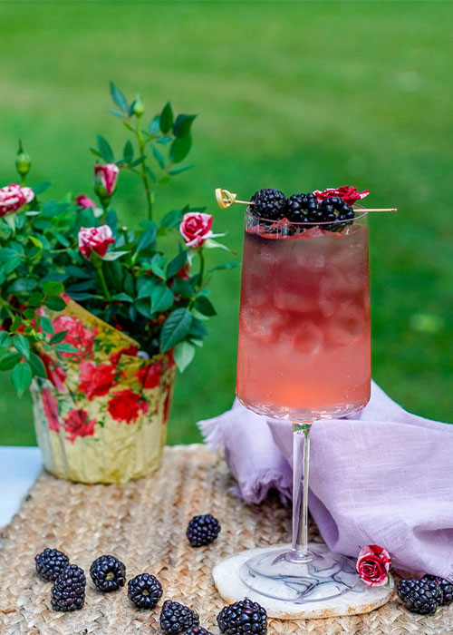 The Rosé Blackberry Spritz is one of the best brunch cocktails for Easter.