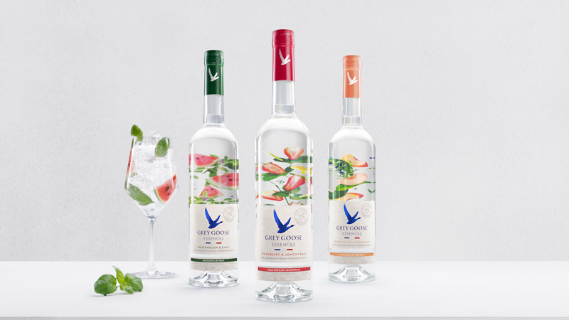 There are no artificial flavors added to GREY GOOSE® Essences, which has a low ABV of 30 percent, no sugar or carbohydrates, and only 73 calories per serving*