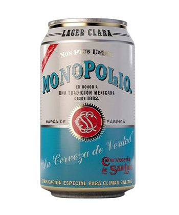 Cervecería de San Luis Monopolio Lager Clara is one of the best Mexican lagers.