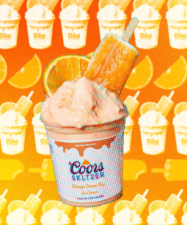 Boozy Ice Cream Infused With Orange Cream Pop Coors Seltzer Shipping Soon