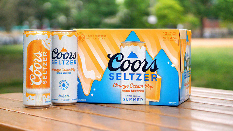 Coors launched Orange Cream Pop Hard Seltzers with nostalgic orange and vanilla flavors.