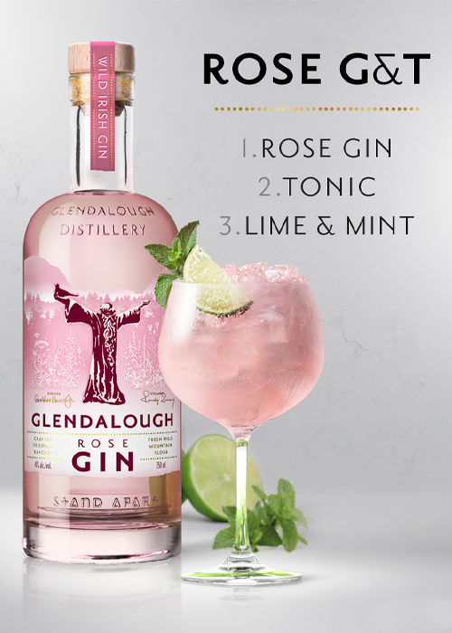This graphic shows how to make the perfect Rose Gin and Tonic.