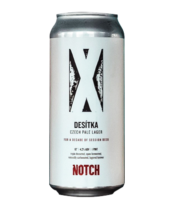 Notch Brewing Desítka is one of the best pilsners ranked by brewers.