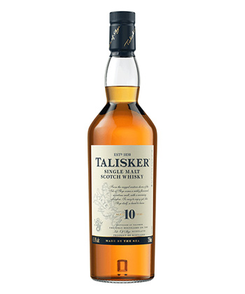 Talisker 10 Year Old Single Malt Scotch Whisky Is one of the best Scotch whiskies for 2021