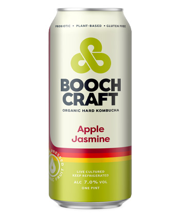 Boochcraft Organic Hard Kombucha: Apple Jasmine is one of the best hard kombuchas.