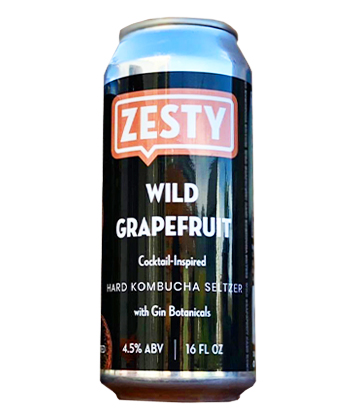Zesty: Wild Grapefruit Hard Kombucha Seltzer is one of the best hard kombuchas.