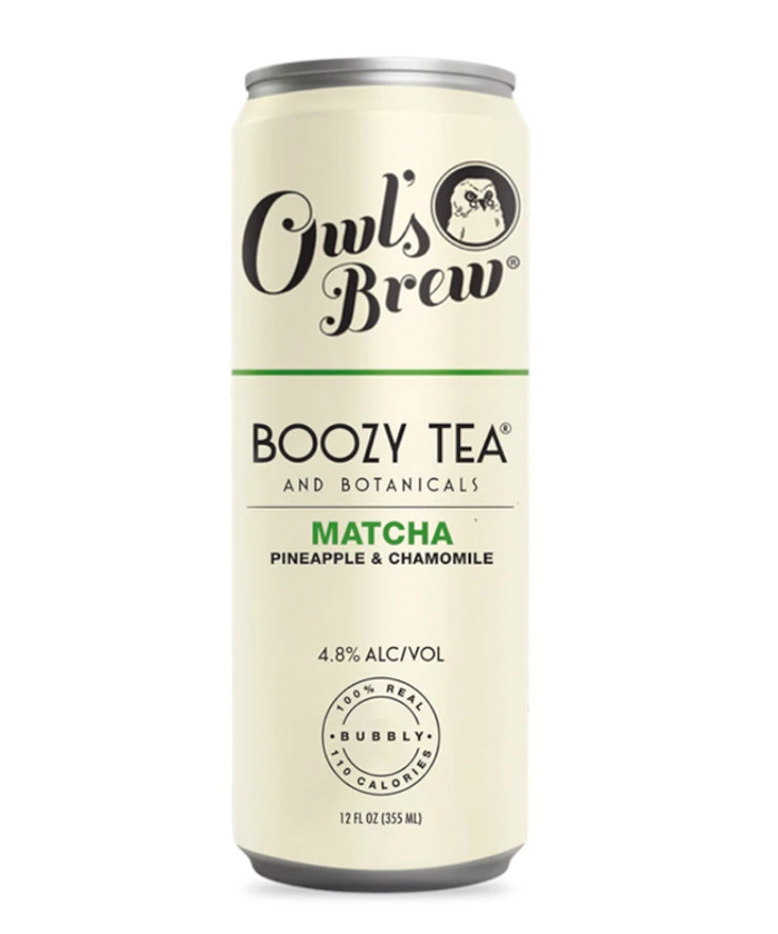 Owl’s Brew Boozy Tea and Botanicals Matcha is one of the best hard tea flavors.