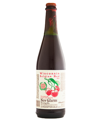 New Glarus Wisconsin Belgian Red is one of the best camping beers recommended by brewers.