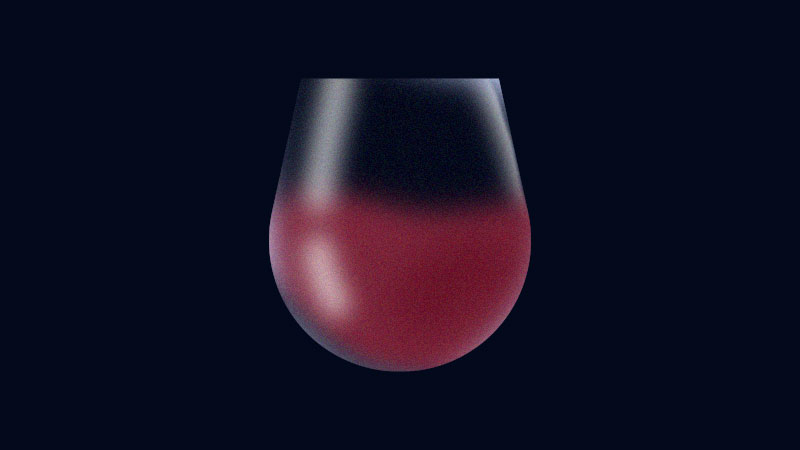 Drop Red Stemless Wine Glass