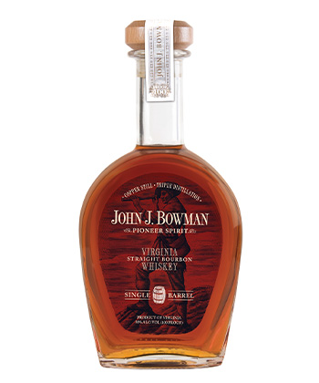 A. Smith Bowman Distillery 'John J. Bowman' Pioneer Spirit Single Barrel Virginia Straight Bourbon Whisky es uno de los mejores bourbons de un solo barril para 2021