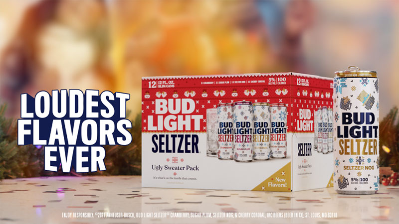 El Ugly Sweater Pack de Bud Light Seltzer regresa con tres nuevos sabores.
