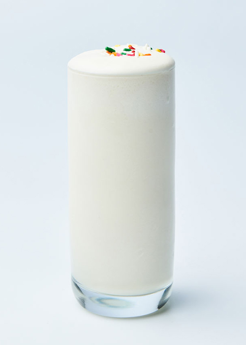 The Birthday Cake Ramos Gin Fizz is a great sweet cocktail for dessert sipping.