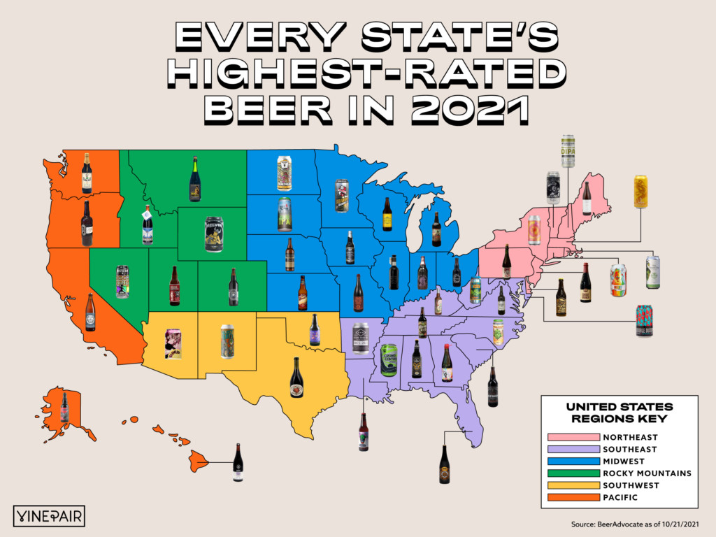 The Highest-Rated Beer in Every State [MAP] | VinePair
