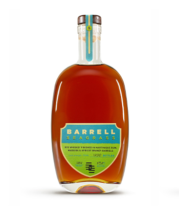 Barrell Craft Spirits Seagrass Rye Whiskey is one of the best spirits for 2021