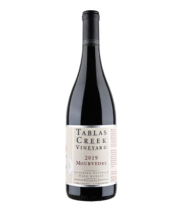 Tablas Creek Vineyard Mourvedre 2019 is one of the best wines for Thanksgiving (2021).