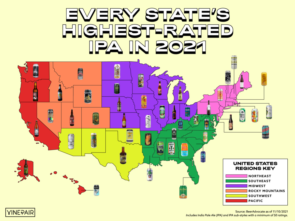 The Highest-Rated IPA in Every State [MAP] | VinePair