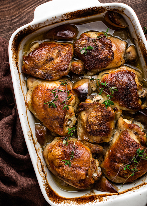 Calvados Apple Chicken is a great fall recipe