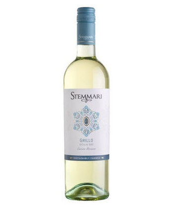 A bottle of Stemmari Grillo from Sicilia DOC.