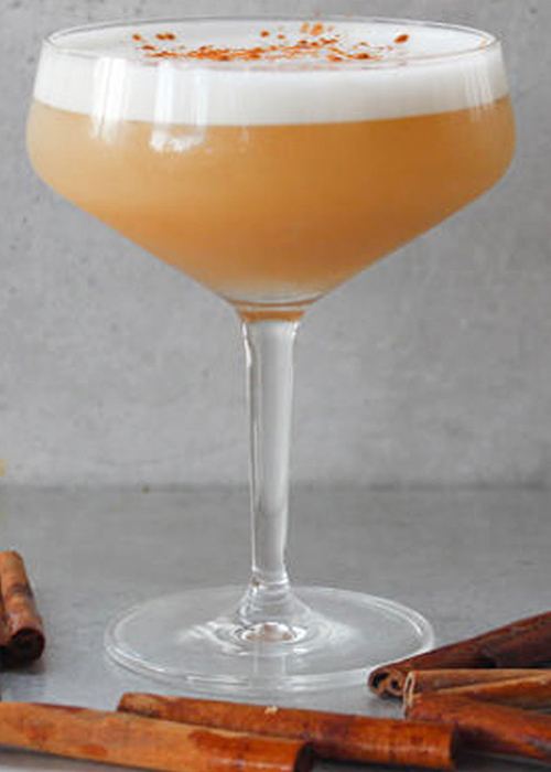 The Apple Cider Bourbon Sour Recipe is one of the Best Cocktail Recipes for Thanksgiving.