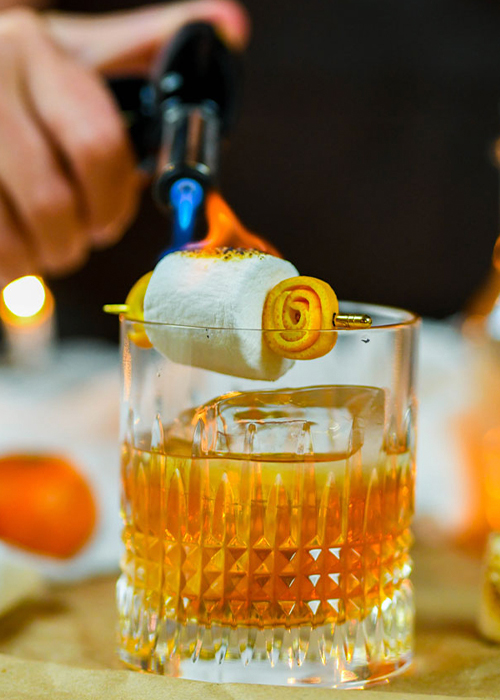 The Toasted Marshmallow Old Fashioned Recipe is one of the Best Cocktail Recipes for Thanksgiving.