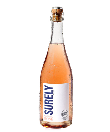 Surely Wines Non-Alcoholic Sparkling Rosé is one of the best non-alcoholic wines to try in 2022