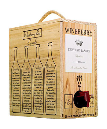 Wineberry Château Tassin Bordeaux Blanc 2020 is one of the best boxed wines to drink right now