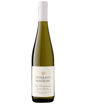 Gundlach-Bundschu Estate Vineyard Gewürztraminer 2020 is one of the best white wines for 2022