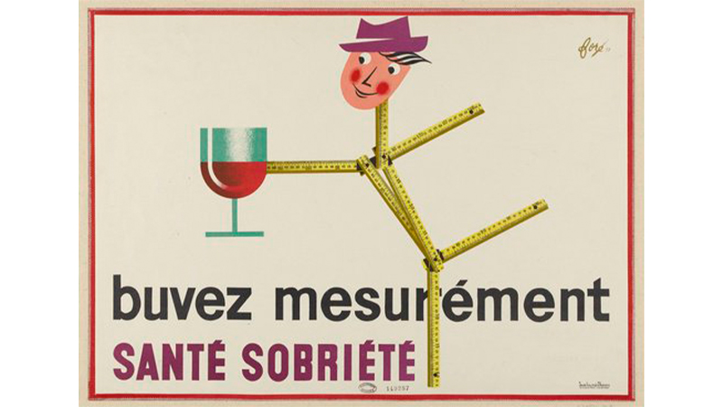 In the 1950s, French health officials began to take action against overconsumption, launching the "Santé Sobriété,” or “Health Sobriety,” campaign with the intent to limit daily alcohol consumption to one liter of wine per day per person.