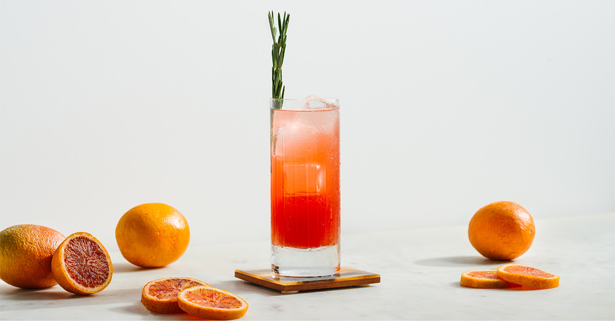 In this variation, rosemary and blood orange take front and center as they redefine the classic highball cocktail.