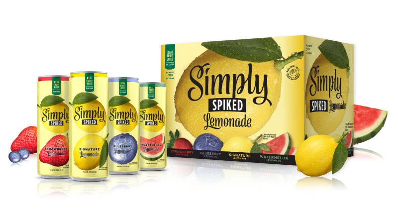 Simply Spiked's starting flavors will include strawberry lemonade, watermelon lemonade, blueberry lemonade, and original lemonade.