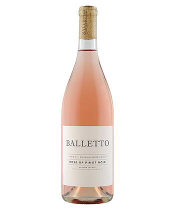 With a rosy hue and bright, juicy mouthfeel, Balletto’s Rosé of Pinot Noir is produced in the Russian River Valley and costs less than a dozen roses.