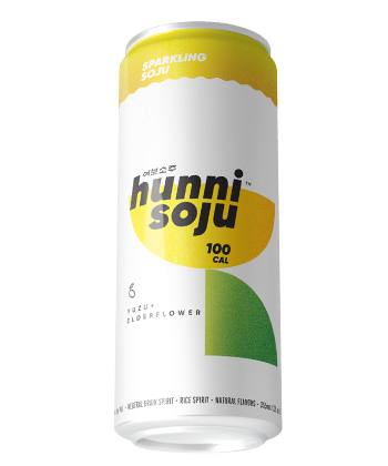 Hunni Sparkling Soju Yuzu + Elderflower is one of the best drinks for spring