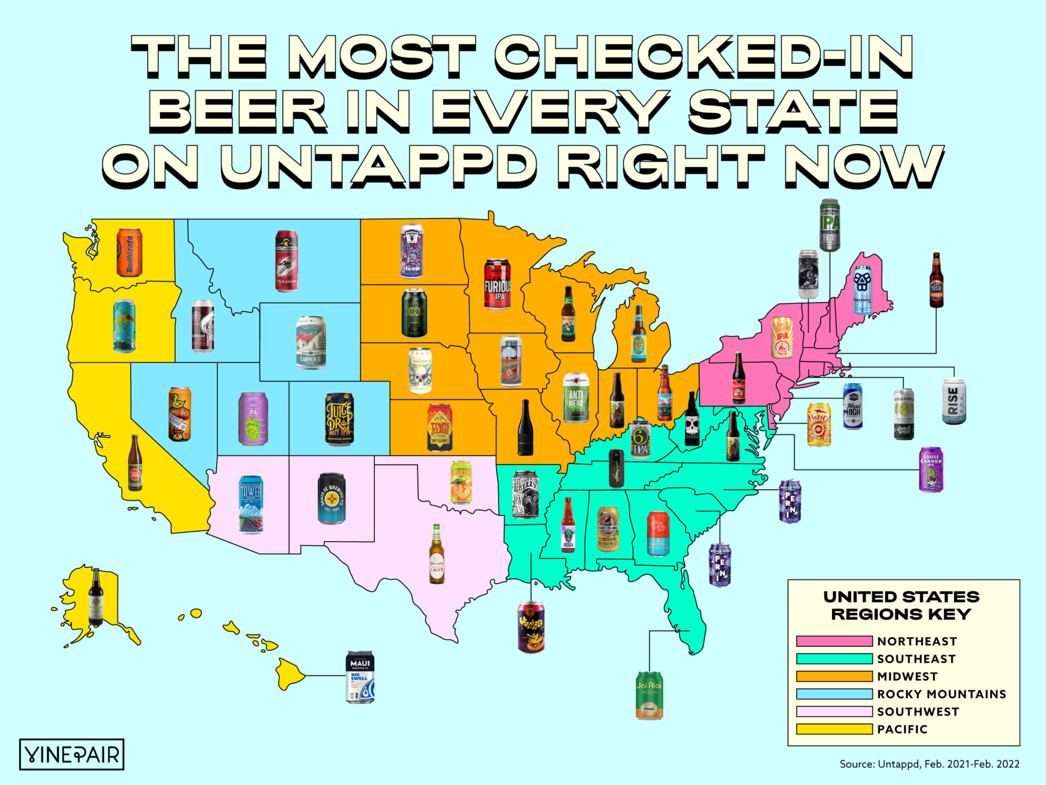 The Most Checked-In Beer in Every State This Year on Untappd | VinePair