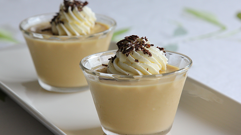Bourbon heightens this delicious butterscotch pudding.