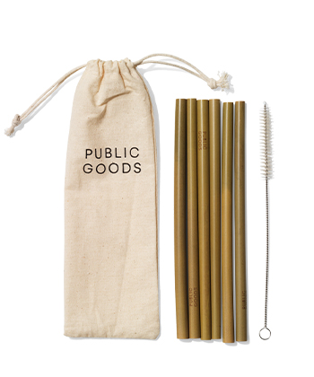 The reusable bamboo straws from Public Goods held up far better than the reed straws