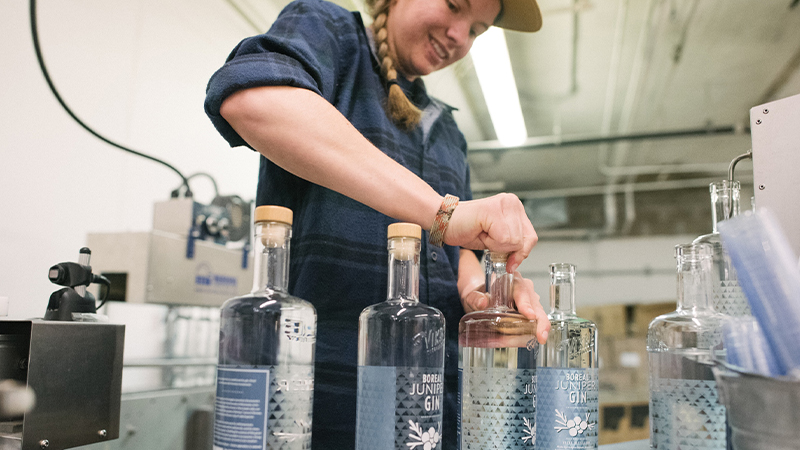 For her “wilderness distilled” Vikre Distillery, Emily Vikre raised operating capital from family and friends