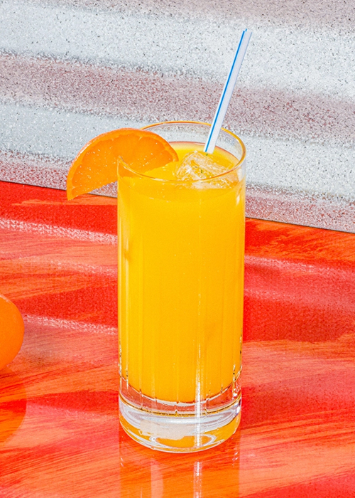 The Fuzzy Navel is a great cocktail to make using orange juice.