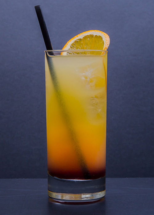 A Tequila Sunrise is a classic tequila orange juice cocktail.