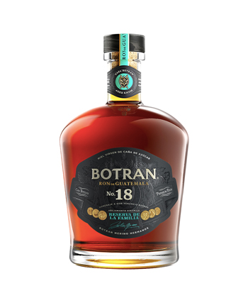 Botran Rum No. 18 Reserva de la Familia is one of the best rums for 2022.