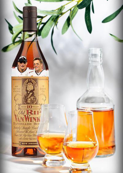 Painted Pappy Van Winkle is a famous bourbon bottle that is collected.