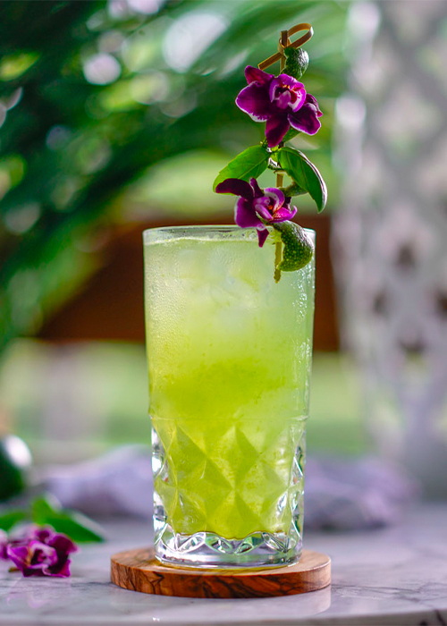 The Pineapple-Basil Highball is one of the best gin cocktails for summer.