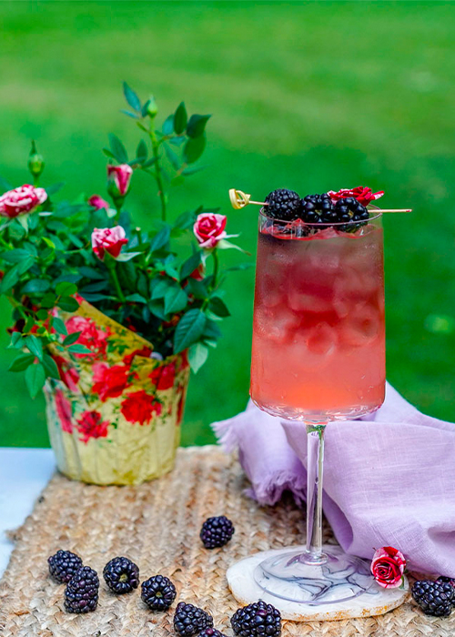 The Rosé Blackberry Spritz is one of the best gin cocktails for summer.