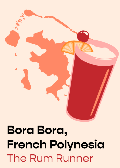 Rum Runner is a great cocktail to make when you’re stuck at home and want to feel like you’re in Bora Bora.