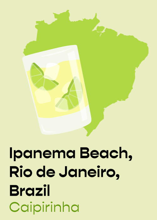 Caipirinha is a great cocktail to make when you’re stuck at home and want to feel like you’re in Ipanema Beach, Rio de Janeiro, Brazil.