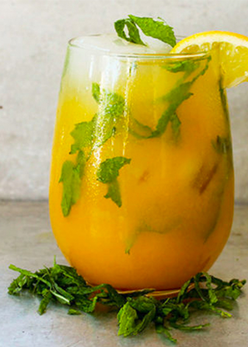 The Mango & Mint Spiked Lemonade is one of the best vodka cocktails for Summer.