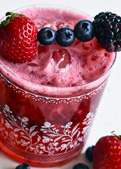 The Mixed Berry Sparkling Lemonade is one of the best vodka cocktails for Summer.