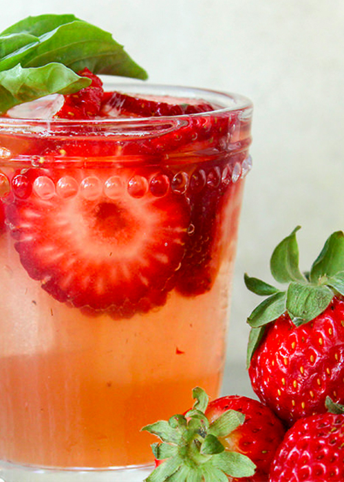 The Strawberry Basil Moscow Mule is one of the best vodka cocktails for Summer.