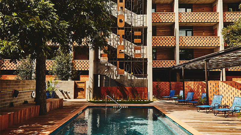 The Carpenter Hotel is one of the best places to stay for a weekend in Austin.